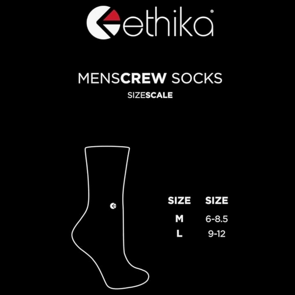 NWT Men's ethika Crew Socks - Picture 2 of 3